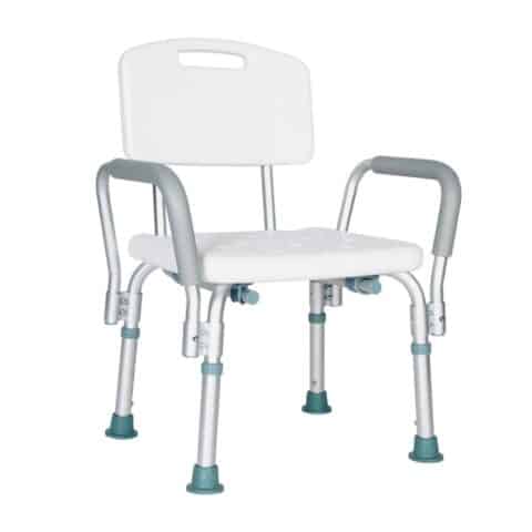 silla de ducha con respaldo y apoyabrazos - boticamed