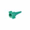 Conector niple para oxígeno adaptado a flujómetro médico