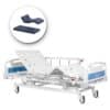 Catre Clínico Manual 3 Posiciones + Colchón Antiescaras Viscoelástico