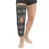 Ortesis inmovilizadora de rodilla 50 cm tres paneles gris – vista completa