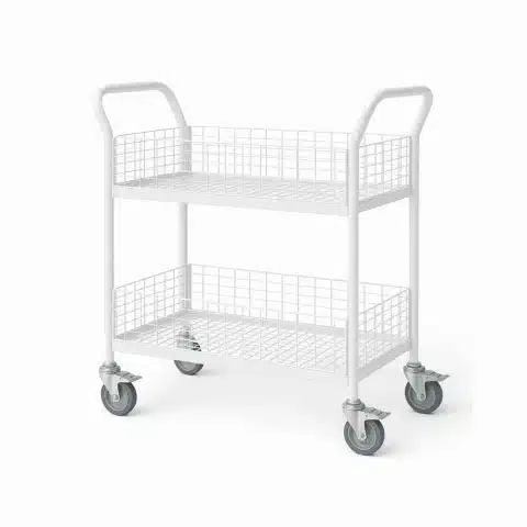 Carro Clínico de Transporte Multiuso | 2 Niveles | 160 kg