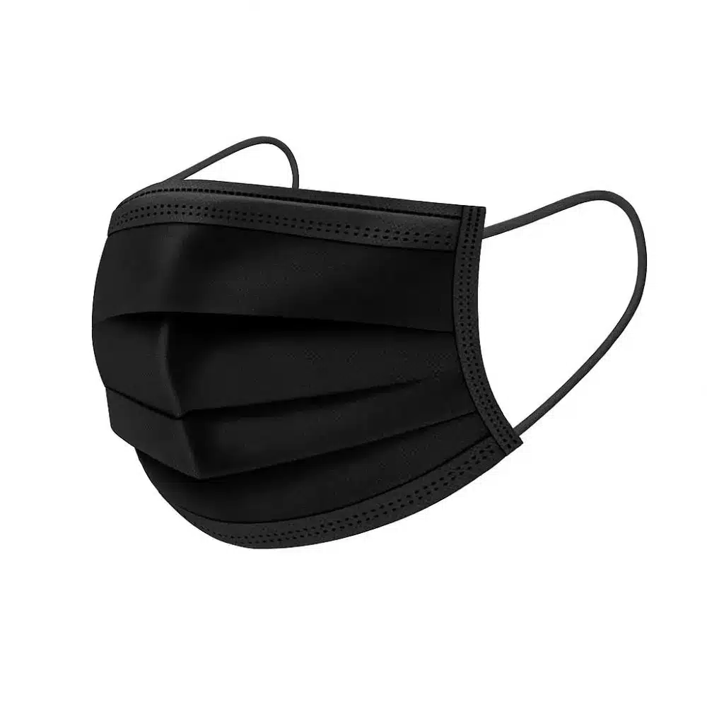 MASCARILLA 3 PLIEGUES NEGRA